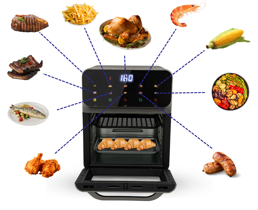 Mini elektrická rúra s dotykovým displejom